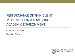 Thin Client Performance Presentation