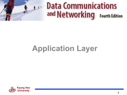 Chapter 27 Application Layer