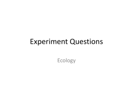Ecology Exam Questions