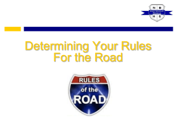 Determining Your Rules for the Road (Power Point)