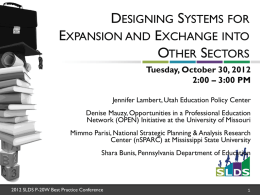 Designing Systems for Expansion & Exchange into Other Sectors