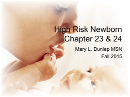 Lecture 7 High Risk New Born 2015