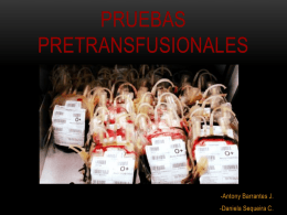 Pruebas pretransfusionales Alfaro
