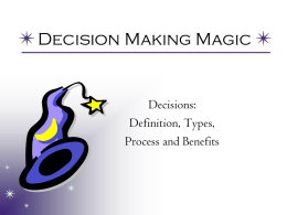 Decision Making Process PPT