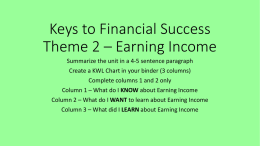 keys to financial success theme 2