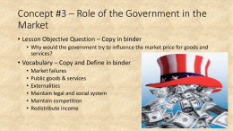 unit 2 - concept 3 - role of the government in the market