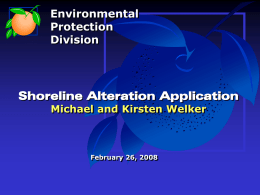 Welker Shoreline Alteration