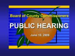 Growth Management Public Hearings