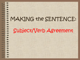 Subject-Verb Agreement powerpoint.ppt