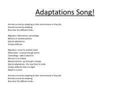 Lyrics to Adaptation Song.pptx