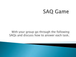 SAQ Review