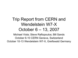 Trip Report from CERN and Wendelstein W7-X.ppt