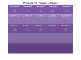 8OL Unit 2 Test - Pythagorean Theorem - Oral Admin.pptx