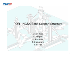 PDR-NCSX-BaseSupportSructure.ppt