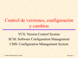 Control de versiones y configuración