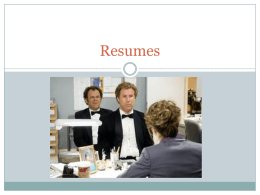 1. resume building