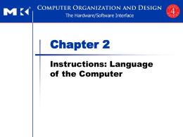 Chapter 2 Instructions Language of the Computer.ppt
