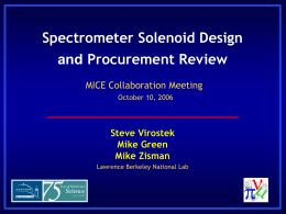 Spectrometer solenoids