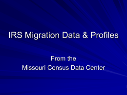 IRS Migration Data & Profiles.ppt