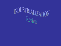 Jeopardy Game--Industrialization