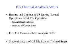 Brooks-CS Thermal Analysis Status.ppt