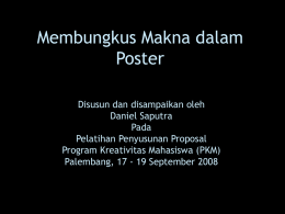 Materi Pembuatan Poster PKM 2008