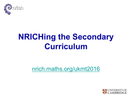 NRICH presentation