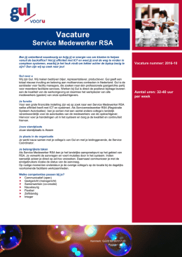 Service Medewerker RSA bij een financiële instelling in Assen