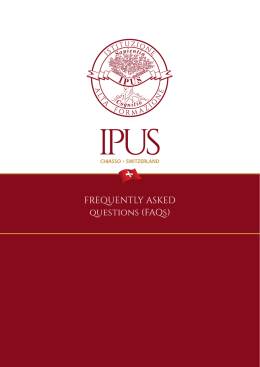 domande frequenti - IPUS – Istituzione Alta Formazione