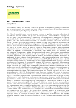 Italia Oggi – 22/07/2016 Enti, l`addio ad Equitalia è certo