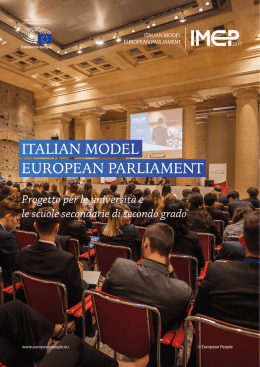 Scarica la brochure - IMEP - Italian Model European Parliament