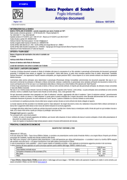 Anticipo documenti - Banca Popolare di Sondrio