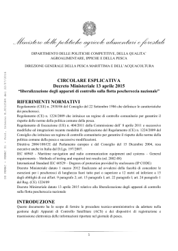 liberalizzazione degli apparati di controllo sulla flotta peschereccia