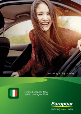 Listino Europcar Italia Valido da Luglio 2016