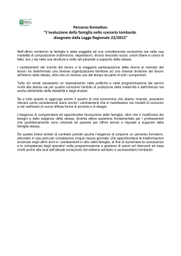 Percorso formativo: &ldquo;Famiglia in evoluzione&rdquo;