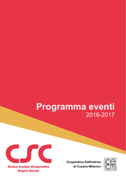 Programma eventi