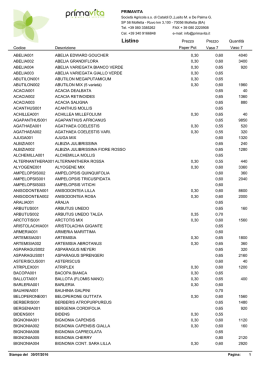 Listino - Prima Vita