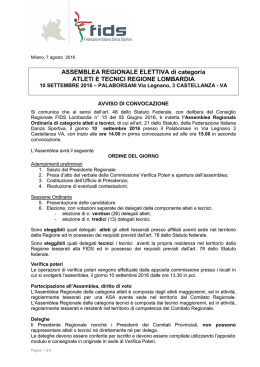 Convocazione - FIDS Lombardia