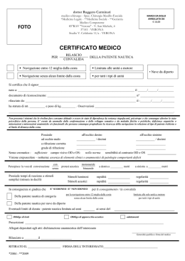 certificato medico per patente nautica 2015