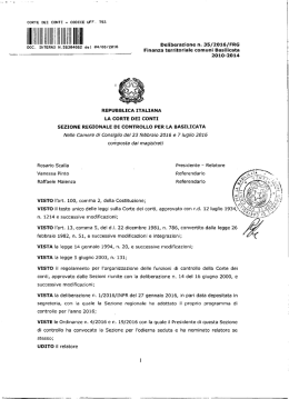 Sezione regionale di controllo per la Basilicata