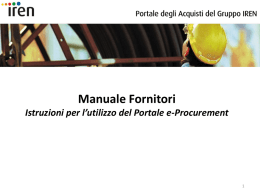 Manuale Fornitori