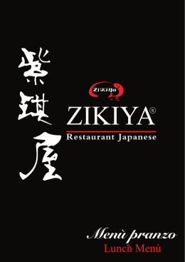 Menù pranzo - Zikiya Sushi