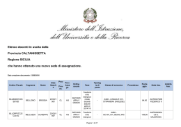 Movimenti in uscita Caltanissetta