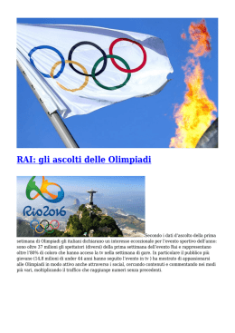 Imagine alle Olimpiadi di Rio,Ripartono le onde - Monitor