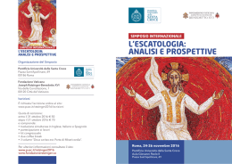 l`escatologia - Fondazione Vaticana Joseph Ratzinger