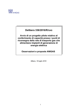 Delibera 336/2016/R/GAS