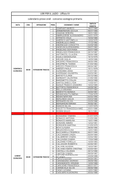 Calendario prove orali concorso sostegno primaria