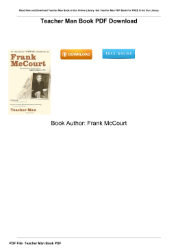 Teacher Man Book PDF Book Author: Frank McCourt