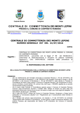 Determina n. 357 - Comune di Carpineto Romano