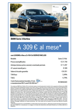 A 309 € al mese - BMW Financial Services